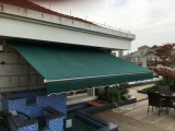 天津阳台底商曲臂伸缩遮阳棚 雨篷 法式折叠蓬 订做安装