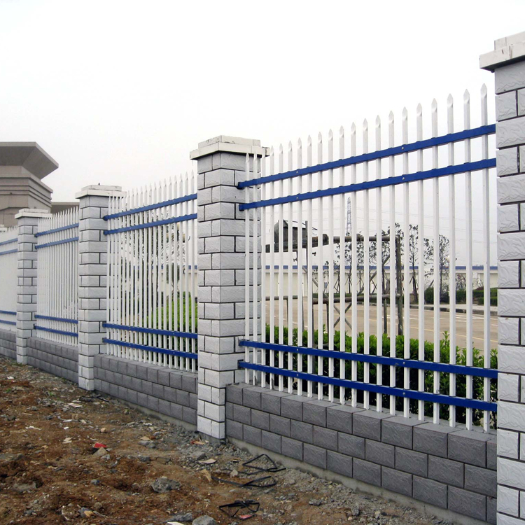 学校围墙锌钢栅栏颜色多种